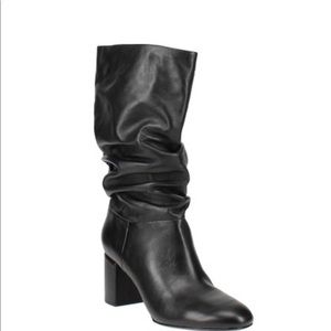 Slouchy Designer Leather Boots Knee High Boots 7.5 Black Boots Bloomingdales